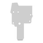 CABUR - Piastrina terminale per CHP.2 e CHTE.2.2, colore grigio. HVP901GR