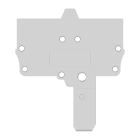 CABUR - Piastrina terminale per CHP.2D e CHTE.2.2D, colore grigio.