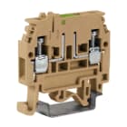 CABUR - Morsetto sezionatore a vite 4mm2, 1-piano, beige, serie MPS.