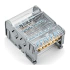 CABUR - Morsettiera quadripolare 100A a 7 fori QBLOK4P100A7F. QBLOK4100