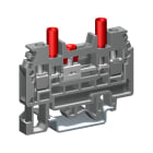 CABUR - Morsetto sezionatore a vite 4mm2 per circuiti voltmetrici, colore grigio.