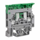 CABUR - Morsetto portafusibile 4mm2 con segnalazione 12-48V, colore grigio.