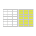 CABUR - Etichetta adesiva poliestere gialla 7x20mm per SmartRoll-Plus. TA207RAY