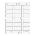 CABUR - Targhetta in Policarbonato 27x15mm Bianca per CaburJet. TA2715W