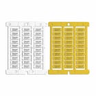 CABUR - Tessera PVC 9x35mm bianca per TARG. 9X35 TUB359 CaburJet. TA359W