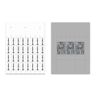 CABUR - Targa rivettabile metacrilato trasparente 30x70mm per SmartPrint-Plus. TAME3070T