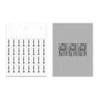 CABUR - Targa in metacrilato trasparente 34x74mm rivettabile per SmartPrint-Plus.