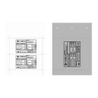 CABUR - Tessera adesiva in PVC, 50x105mm, colore bianco, per SmartPrint-Plus.