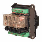 CABUR - Modulo 4 rele elettromeccanico 24V AC/DC SPDT 16A a vite con fusibile.