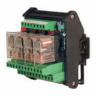 CABUR - R42E24 modulo 4 rele elettromeccanico 24Vdc DPDT 10A a vite, estraibile. XR042E24