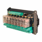 CABUR - Modulo 8 rele elettromeccanico 24V a vite, estraibile DPDT 10A 2SC 8A