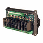 CABUR - Modulo 8 rele elettromeccanico 24V SPDT 16A a vite con pulsante. XRMP081CM