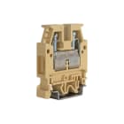 CABUR - Morsetto passante 10mm2, 1 piano, beige, serie CBD.