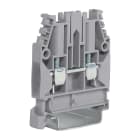 CABUR - Morsetto passante 4mm2, 1-piano, grigio.