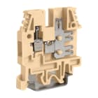 CABUR - Morsetto passante CVF.4, vite-spina piatta beige.
