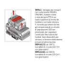 CABUR - Morsetto con LED 12V, 4mm2, portafusibile, 2 piani, colore beige.