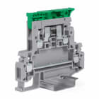 CABUR - Morsetto a vite 4mm2, portafusibile 2-piani, colore grigio.