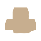 CABUR - Piastrina terminale per DBC, colore beige.