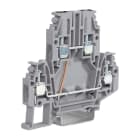 CABUR - Morsetto 4mm2, 2 piani interconnessi, grigio, serie DBC.