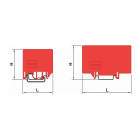 CABUR - Diaframma separatore per CBC, CBD, CBE, CBR, rosso colorato.