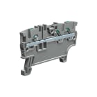 CABUR - Morsetto passante push-in 1.5mm2 1+2, 1-piano, grigio.