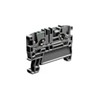 CABUR - Morsetto passante push-in 2.5mm2, 1-piano, grigio.