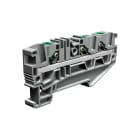 CABUR - Morsetto passante push-in 6mm2 1+2, 1 piano, grigio.