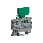 CABUR - Morsetto push-in 4mm2 portafusibile, 1-piano, grigio con cartuccia.
