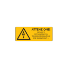 CABUR - Conf. 5pz Targa Forex Adesiva Attenzione! Impianto Fotovoltaico in Tensione Ore di Utilizzo