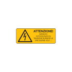 CABUR - Conf. 5pz Targa Forex Adesiva Attenzione! Impianto Fotovoltaico in Tensione Ore di Utilizzo ETFX140A