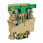 CABUR - Morsetto sezionabile 10mm2, portafusibile 1-piano, beige.