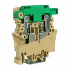 CABUR - Morsetto a vite 10mm2, portafusibile 1-piano con predisposizione per lampada, colore beige.