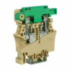 CABUR - Morsetto a vite 10mm2, portafusibile 1-piano con predisposizione CIL, colore beige.
