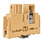 CABUR - Morsetto di potenza, passante, collegamento cavo 95mm2, guida, beige.