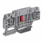 CABUR - Morsetto sezionabile a molla 4mm2 per circuiti di misura, grigio.