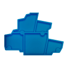 CABUR - Piastrina terminale, colore blu, per HCD.1/PT(EX)I.