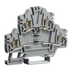 CABUR - Morsetto 2.5mm2 con 2 diodi 1A 1N4007, colore grigio.