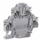 CABUR - Morsetto a molla 2.5mm2, 2-piani, portacomponenti, grigio.