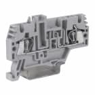 CABUR - Morsetto a molla 2.5mm2 portafusibile, 1-piano, colore grigio.