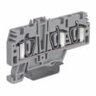 CABUR - Morsetto passante 4mm2 1+2, 1 piano, grigio. HM210GR