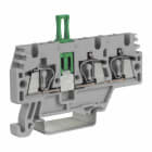 CABUR - Morsetto sezionatore a molla 2.5mm2 1+2, 1 piano, colore grigio.