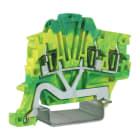 CABUR - Morsetto di terra a molla 1.5mm2 1+2, 3 poli, 1 piano. HT410