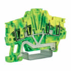 CABUR - Morsetto di terra a molla 1.5mm2, 2+2, 4-poli, 1-piano. HT420