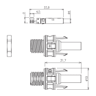 CABUR - KX04PF4060N CON.PAN.F L4 4 E 6MMQ 1500V