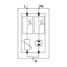 CABUR - Limitatore di sovratensione 275Vac, tipo II, monofase + N. ISPD275AC1PNPE