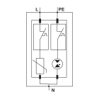 CABUR - Limitatore di sovratensione 275Vac, tipo II, monofase + N.