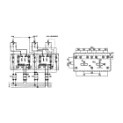 CABUR - Morsettiera bifase, colore giallo, ingresso posteriore, Veneto-Trentino. MC202G