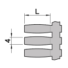 CABUR - Tessera flessibile per tubetto, PVC bianca, L=15mm, 4x15mm, SmartPrint-Plus. NUT15FL