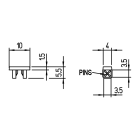 CABUR - Tessera marcafilo in policarbonato, 4x15mm, colore bianco, per SmartPrint-Plus. TMC151632WS