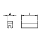 CABUR - Tubetto trasparente per tessera rigida 23x4, diametro cavo 6-9.5mm. TUB2304